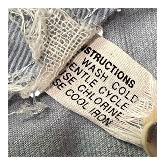 Vintage Covered Denim Shorts Women’s Juniors Light Blue High Rise 80s 90s - Picture 7 of 8